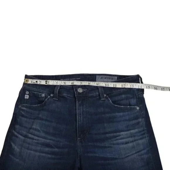 AG Adriano Goldschmied The Farrah  Skinny Crop High Rise Blue Size 27 - Picture 12 of 15